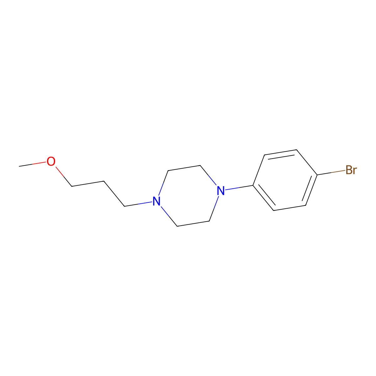 1-(4-Bromophenyl)-4-(3-methoxypropyl)piperazine molecular structure, CAS 2129163-37-5