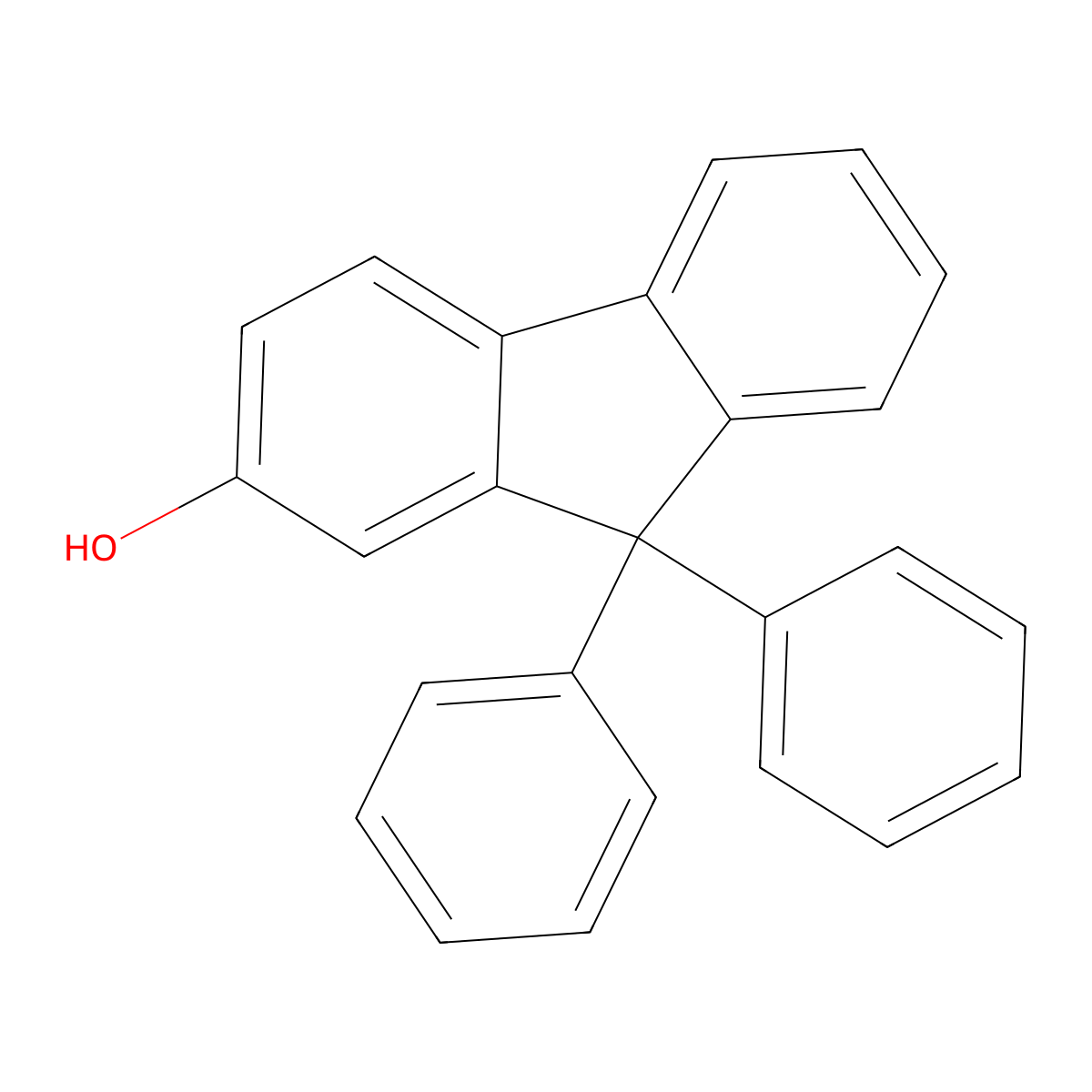 9,9-diphenyl-9H-fluoren-2-ol molecular structure, CAS 2129175-85-3