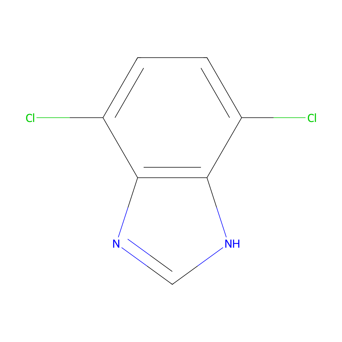 4,7-dichloro-1H-benzimidazole molecular structure, CAS 21295-91-0