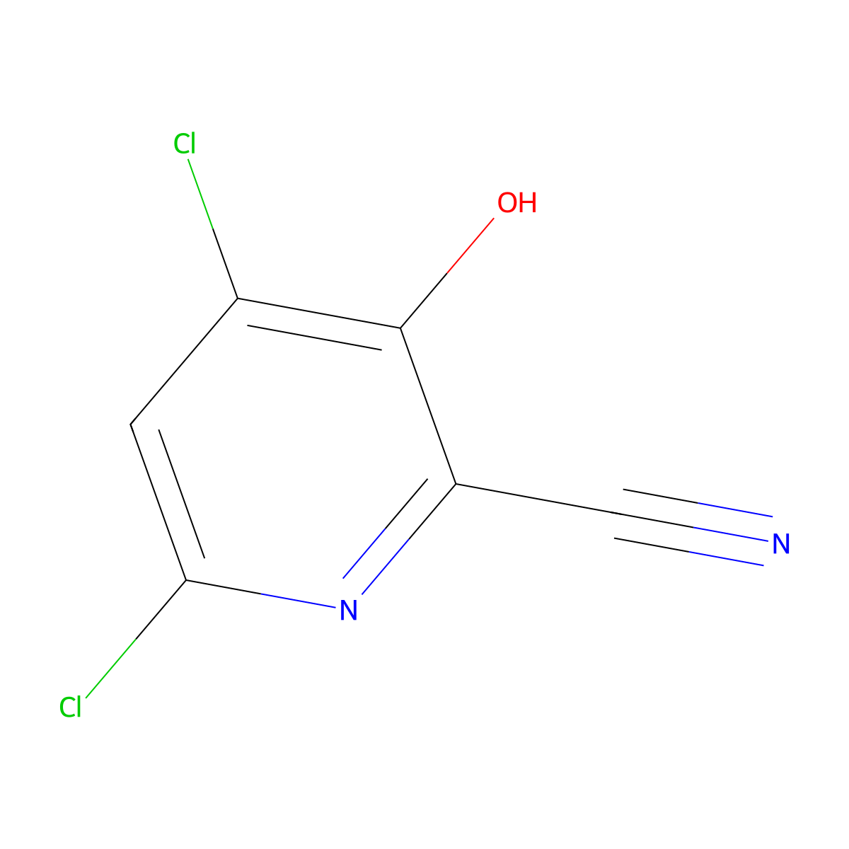 4,6-Dichloro-3-hydroxypyridine-2-carbonitrile molecular structure, CAS 2129510-87-6