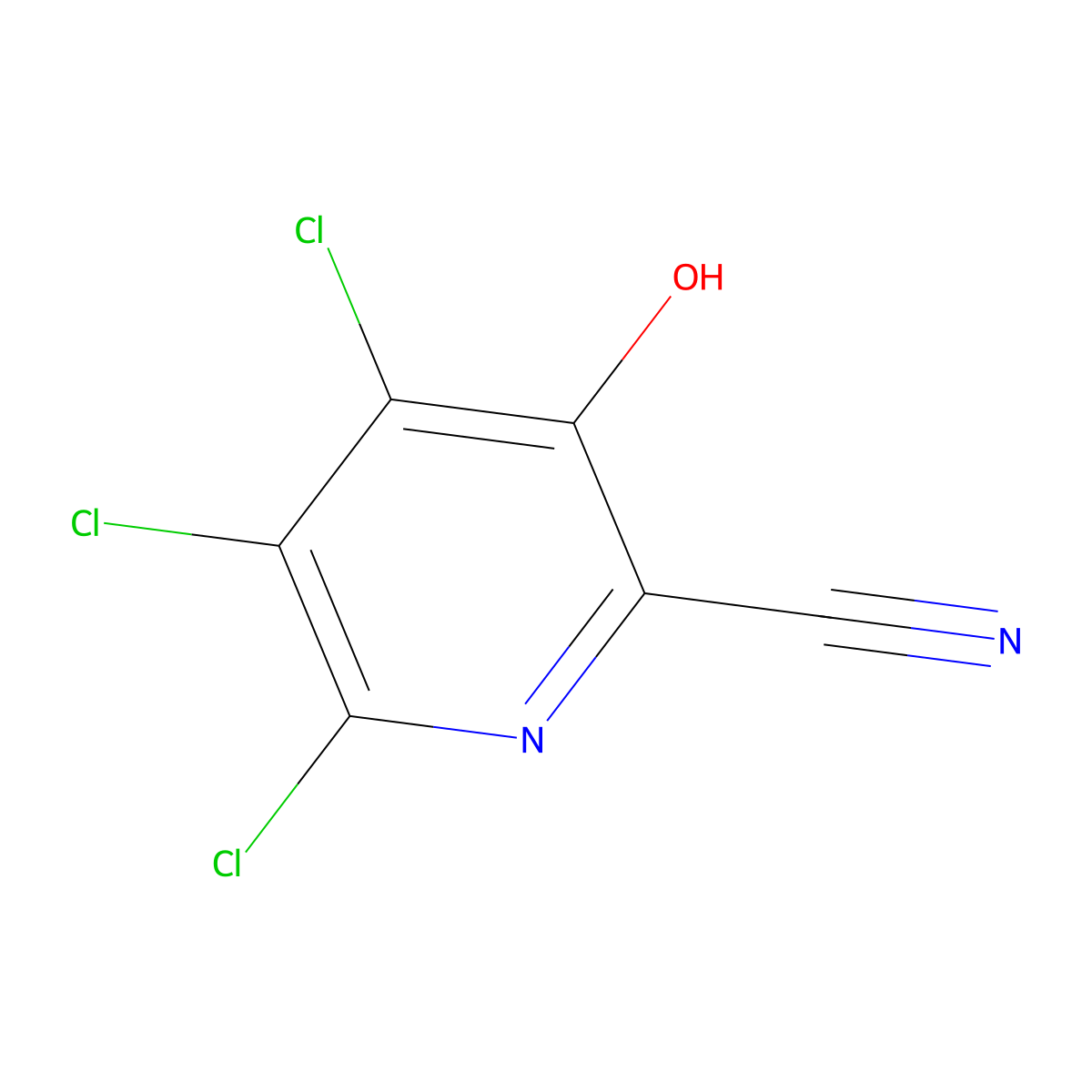 4,5,6-Trichloro-3-hydroxypyridine-2-carbonitrile molecular structure, CAS 2129510-88-7