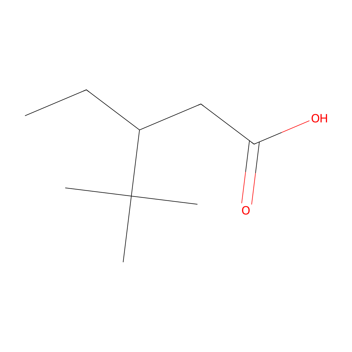 3-Ethyl-4,4-dimethylpentoic acid molecular structure, CAS 212953-10-1