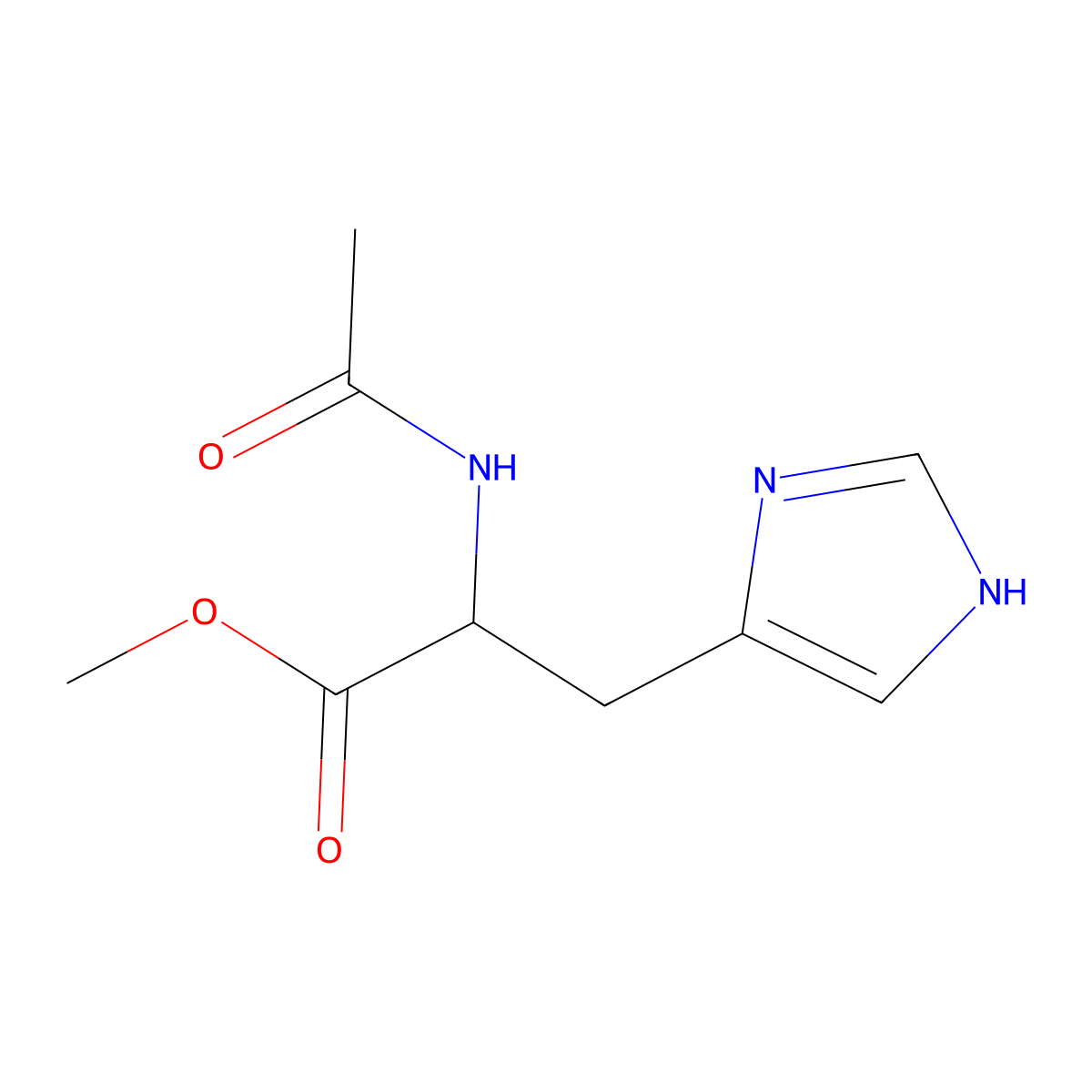 N-Acetylhistidine, methyl ester molecular structure, CAS 2129593-49-1