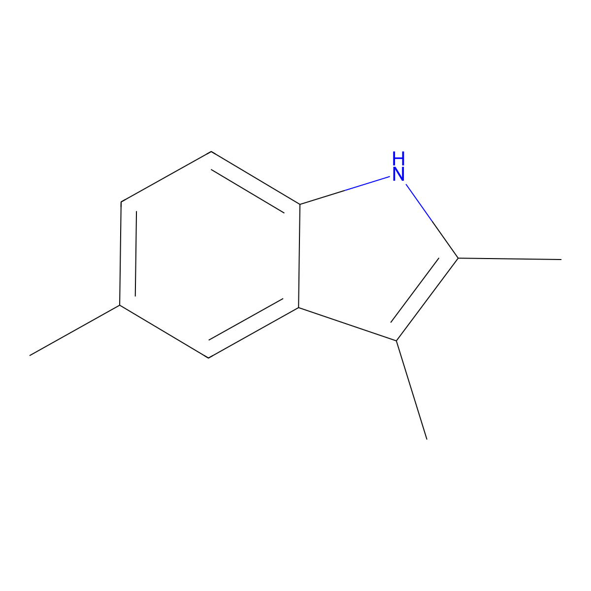 2,3,5-Trimethylindole molecular structure, CAS 21296-92-4