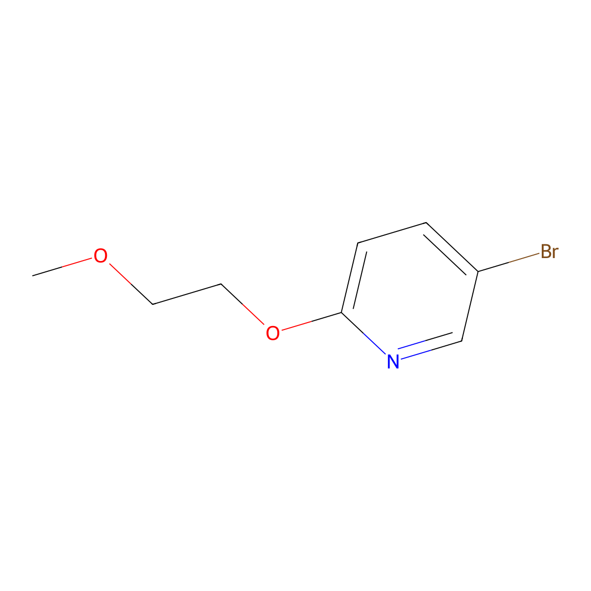 5-Bromo-2-(2-methoxyethoxy)pyridine molecular structure, CAS 212961-29-0