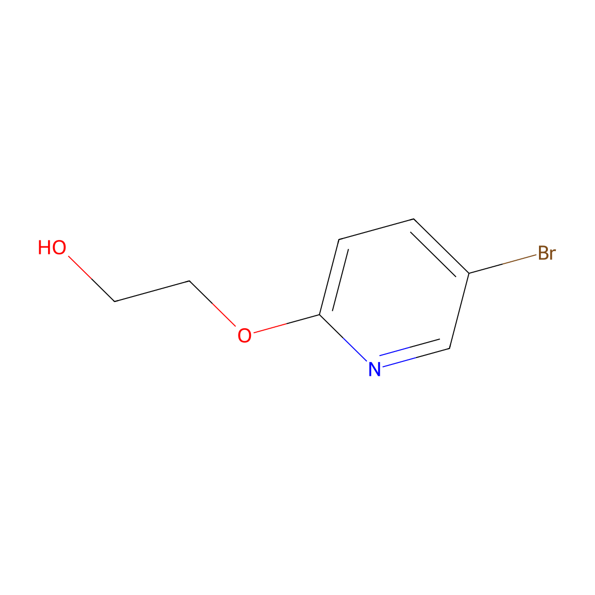 2-((5-Bromopyridin-2-yl)oxy)ethanol molecular structure, CAS 212961-31-4