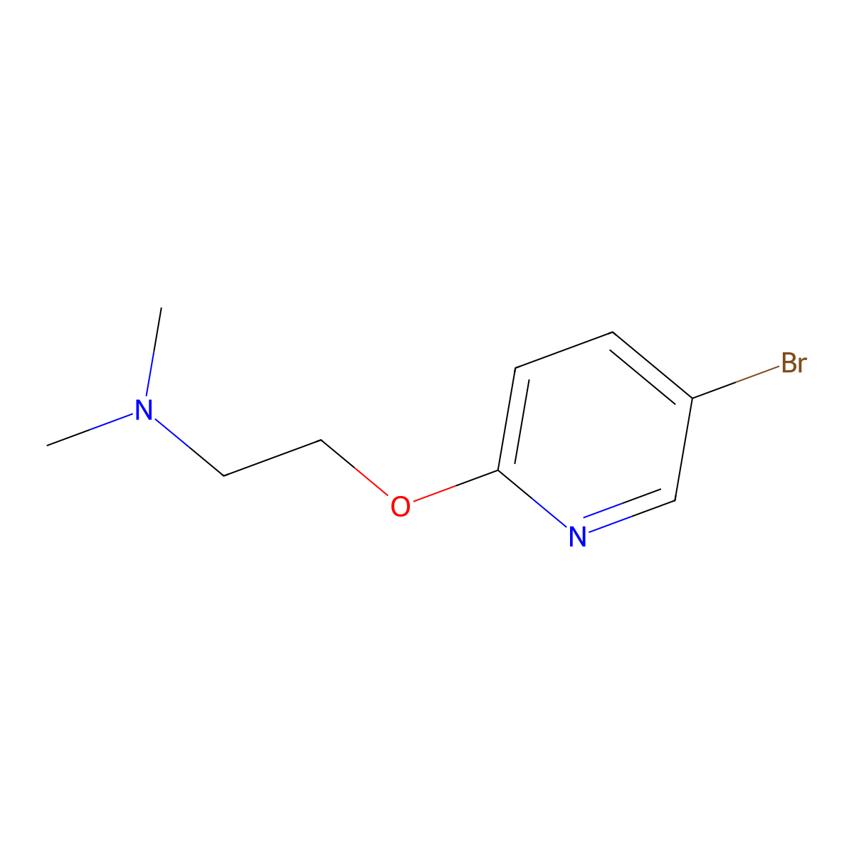 2-((5-Bromopyridin-2-yl)oxy)-N,N-dimethylethanamine molecular structure, CAS 212961-35-8