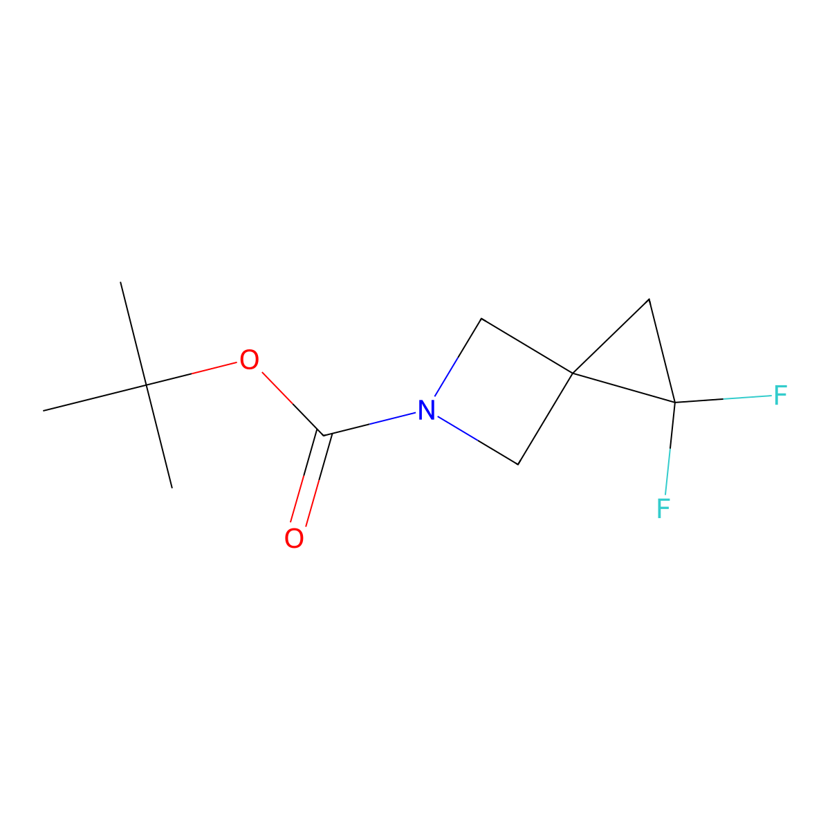 Tert-butyl 1,1-difluoro-5-azaspiro[2.3]hexane-5-carboxylate molecular structure, CAS 2129647-31-8