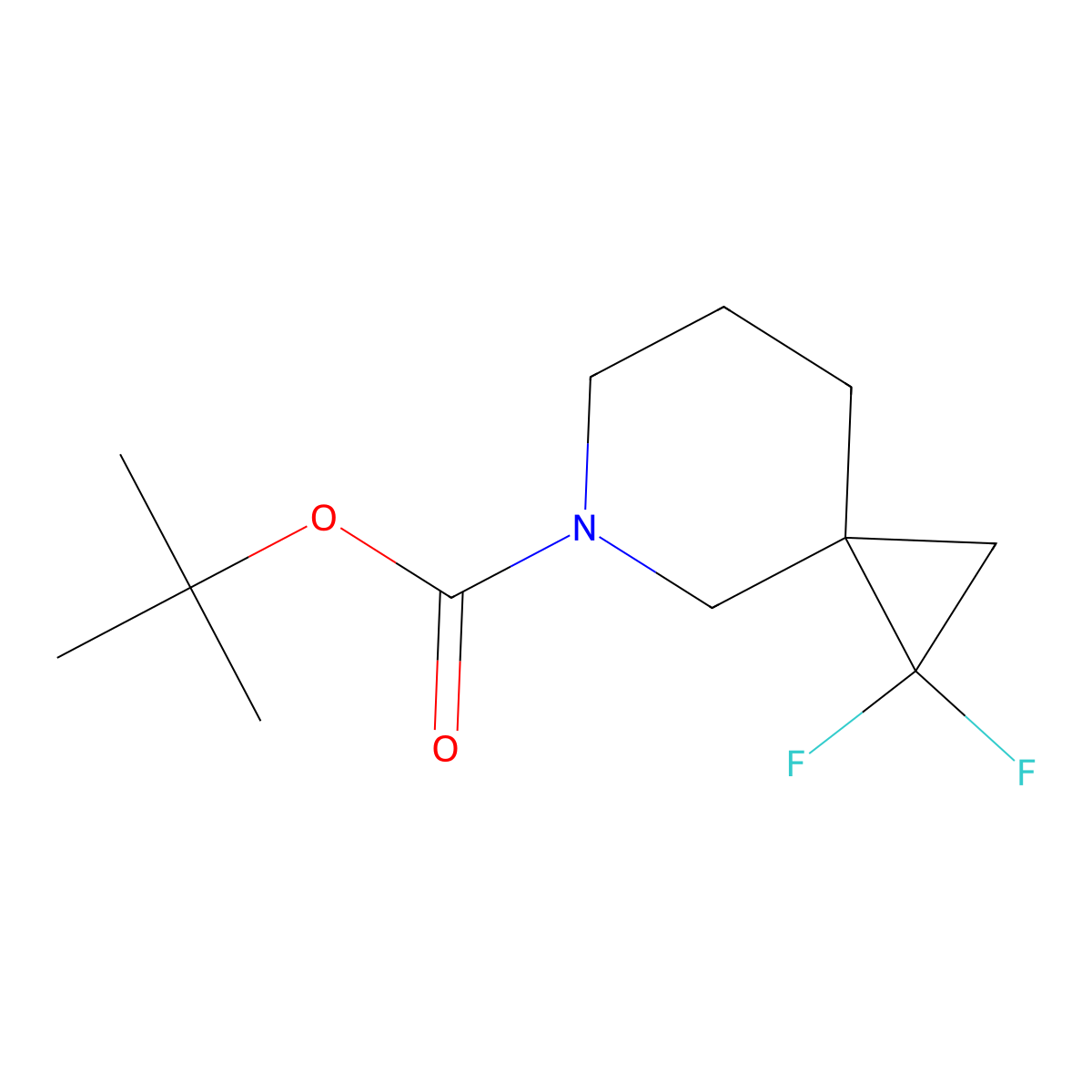 Tert-butyl 1,1-difluoro-5-azaspiro[2.5]octane-5-carboxylate molecular structure, CAS 2129647-33-0