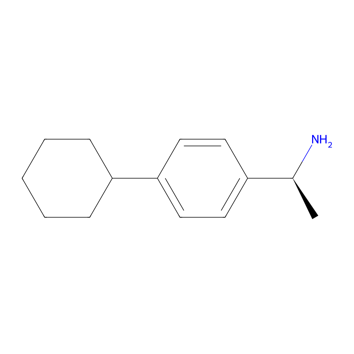 (1S)-1-(4-cyclohexylphenyl)ethanamine molecular structure, CAS 212968-69-9