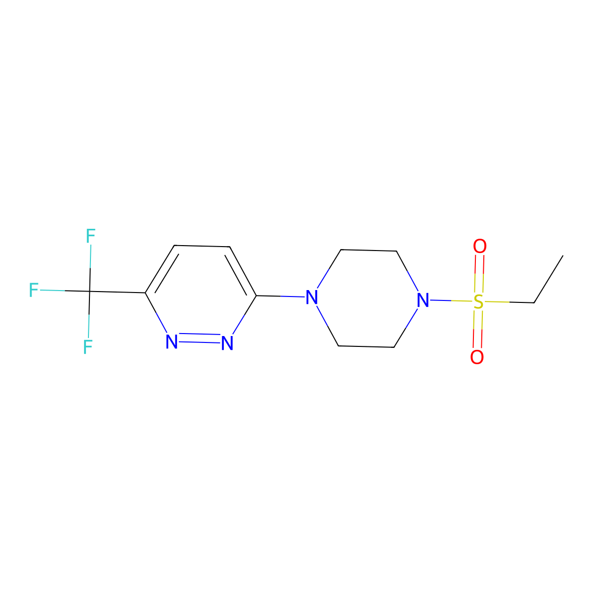 3-[4-(Ethanesulfonyl)piperazin-1-yl]-6-(trifluoromethyl)pyridazine molecular structure, CAS 2129799-02-4