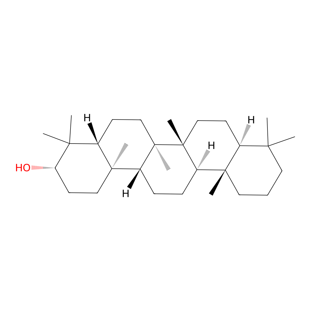 Tetrahymanol molecular structure, CAS 2130-17-8