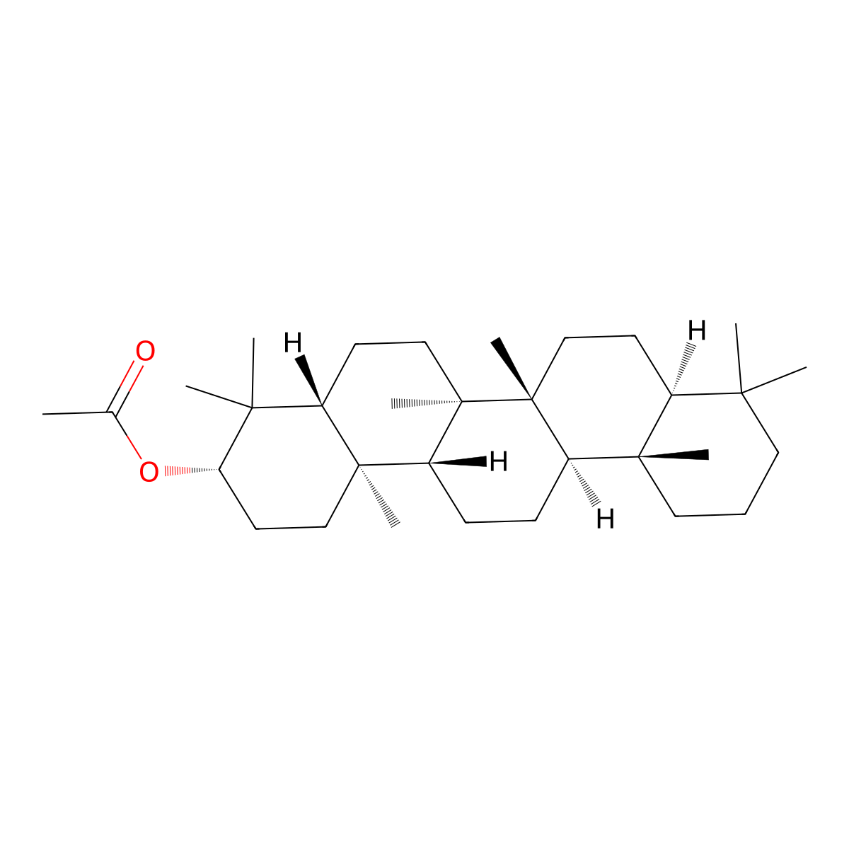 Tetrahymanol acetate molecular structure, CAS 2130-22-5