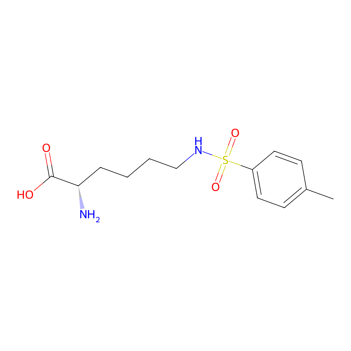 H-Lys(Tos)-Oh molecular structure, CAS 2130-76-9