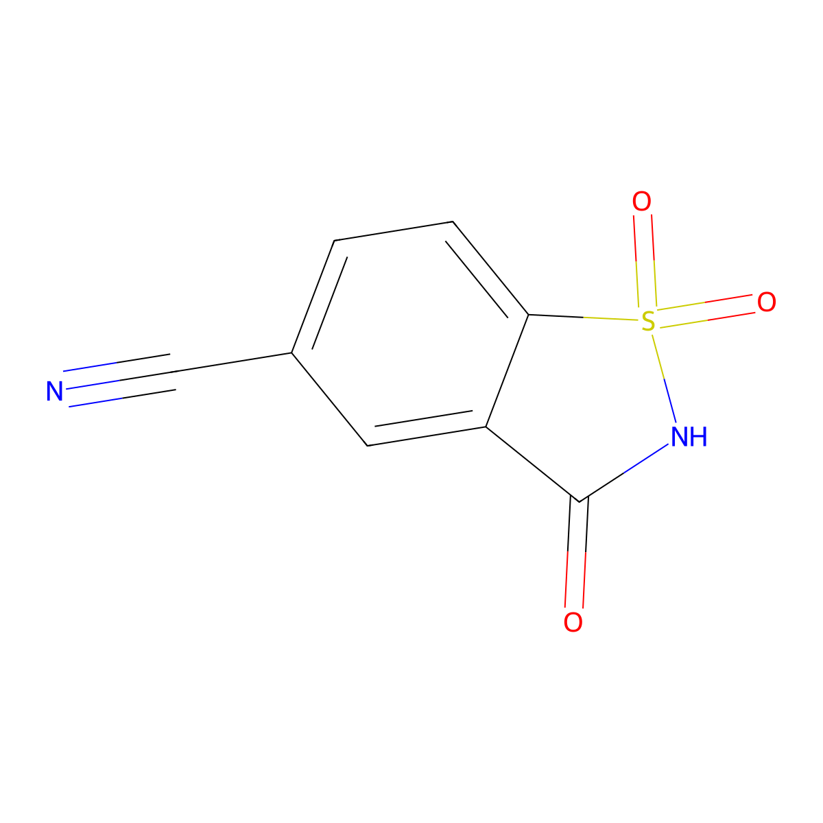 1,1,3-Trioxo-2,3-dihydro-1lambda6,2-benzothiazole-5-carbonitrile molecular structure, CAS 2130036-45-0