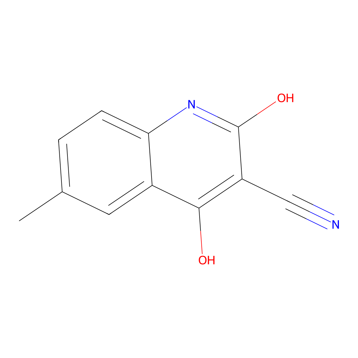 2,4-Dihydroxy-6-methylquinoline-3-carbonitrile molecular structure, CAS 213011-41-7