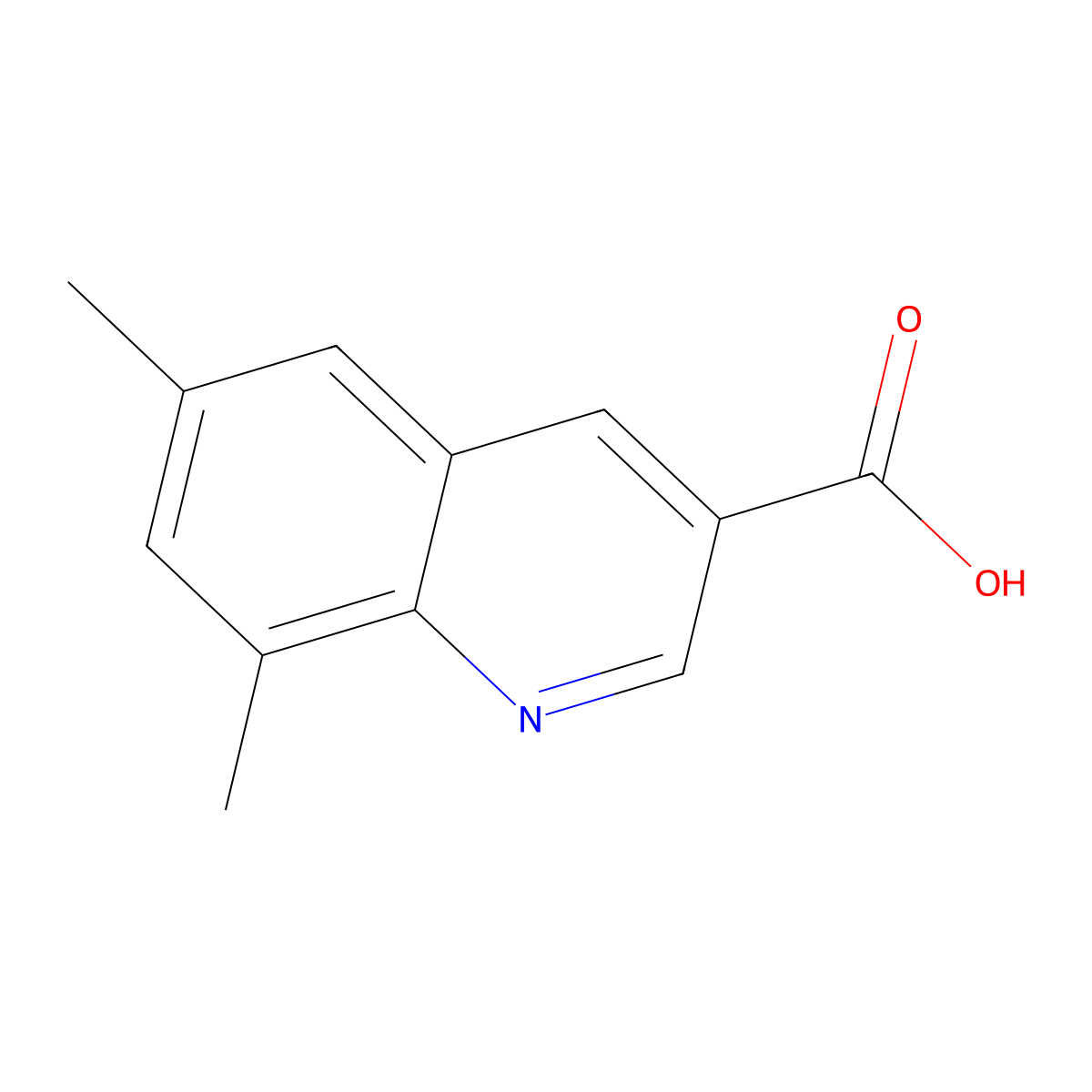 6,8-Dimethylquinoline-3-carboxylic acid molecular structure, CAS 213013-16-2