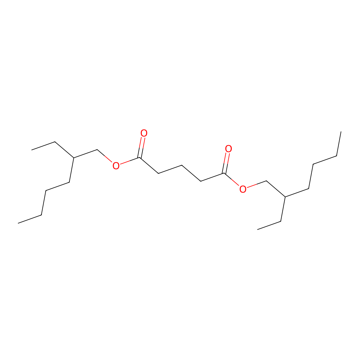 Bis(2-ethylhexyl) glutarate molecular structure, CAS 21302-20-5