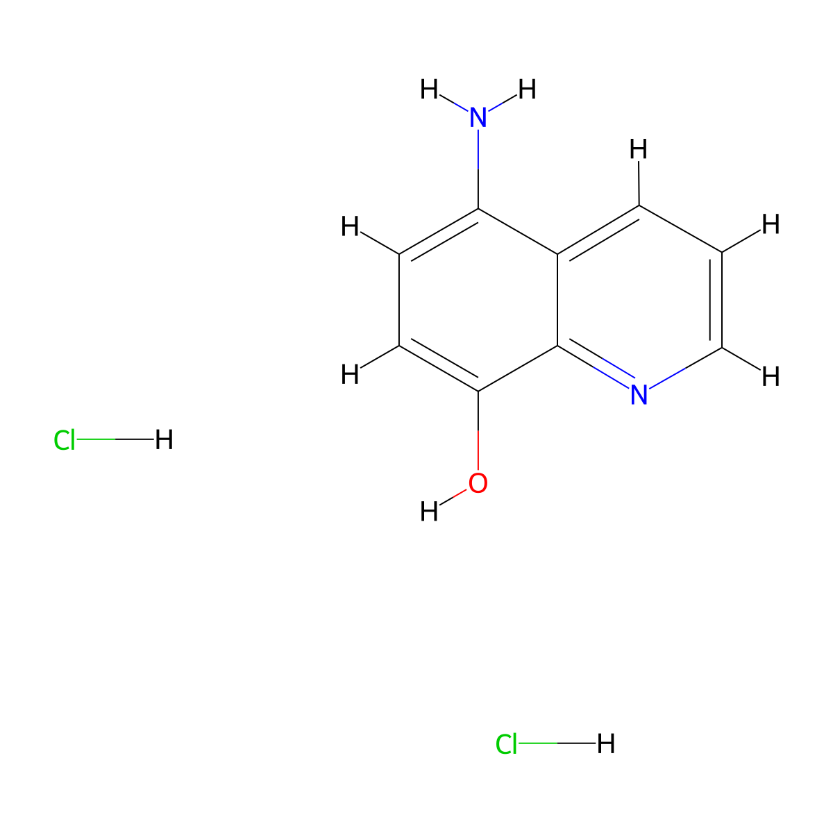 5-Amino-8-hydroxyquinoline dihydrochloride molecular structure, CAS 21302-43-2