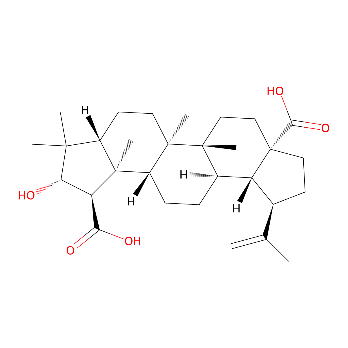 Ceanothic Acid molecular structure, CAS 21302-79-4