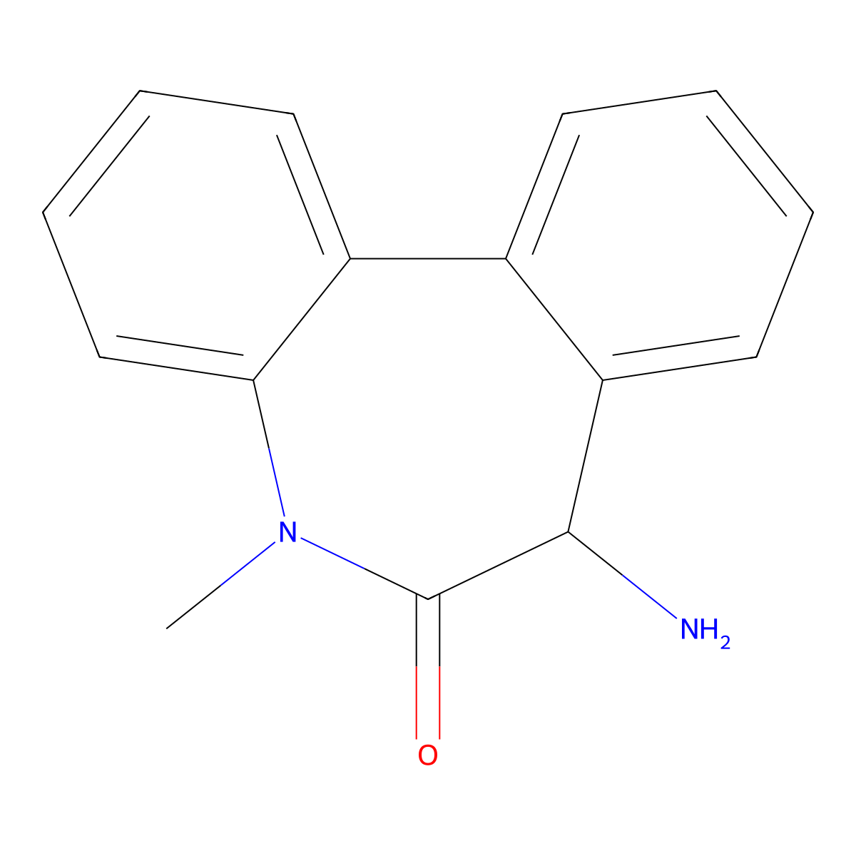 7-Amino-5-methyl-5H-dibenzo[b,d]azepin-6(7H)-one molecular structure, CAS 213024-76-1