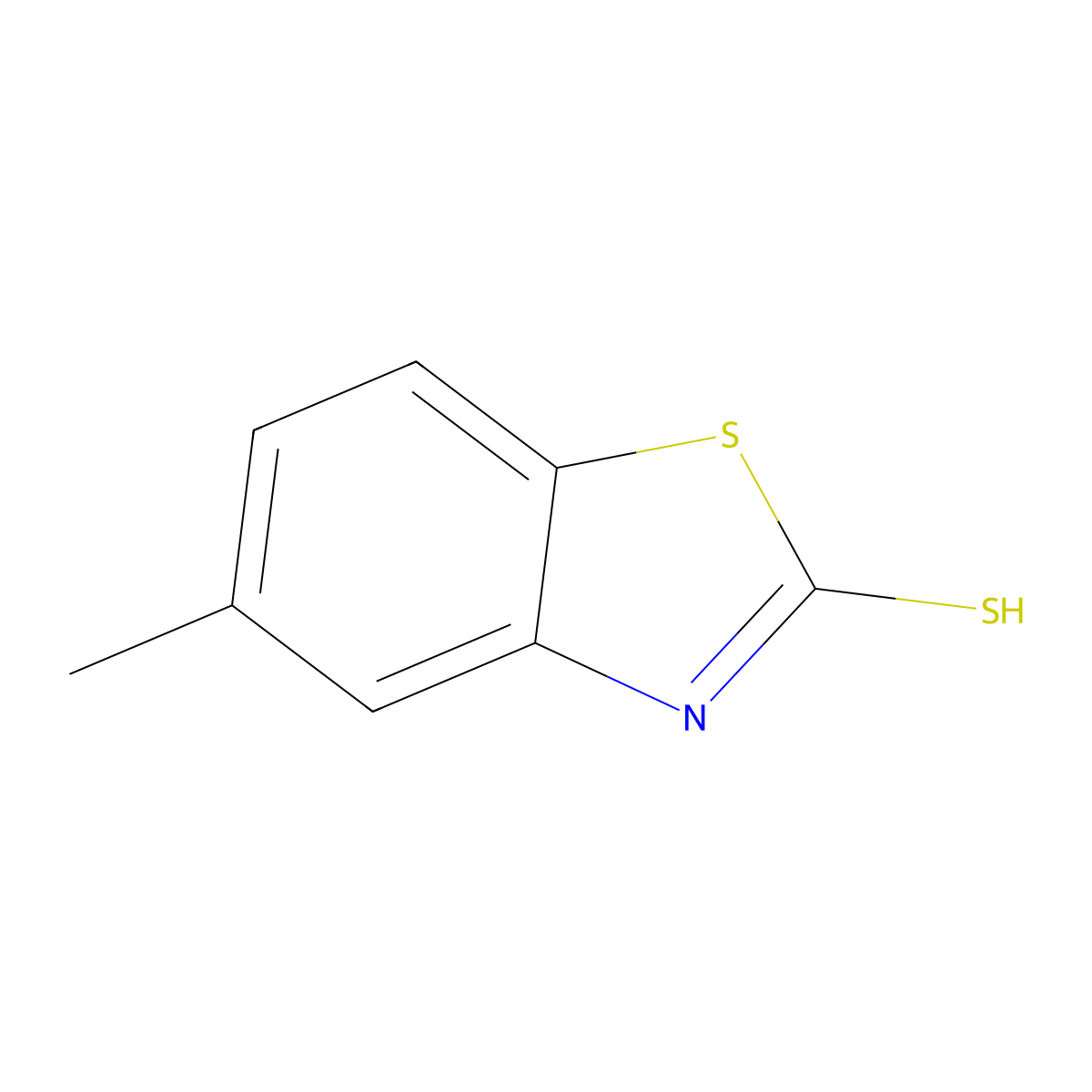 5-Methyl-2-mercaptobenzothiazole molecular structure, CAS 21303-50-4