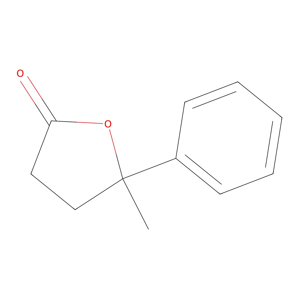 5-Methyl-5-phenyloxolan-2-one molecular structure, CAS 21303-80-0