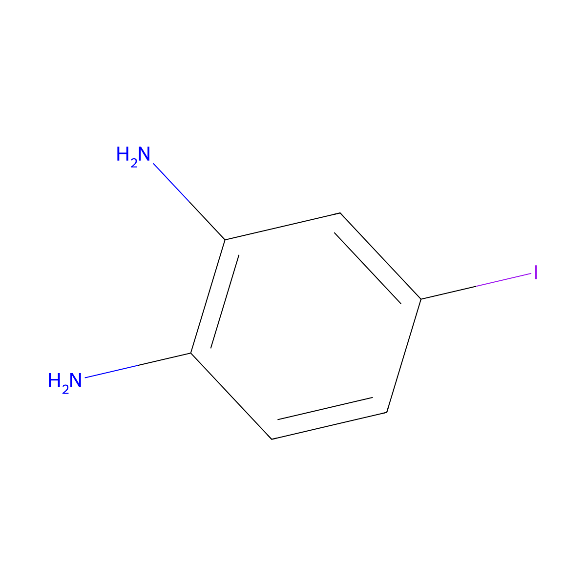 4-Iodobenzene-1,2-diamine molecular structure, CAS 21304-38-1