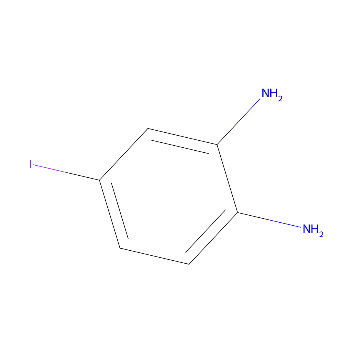 4-Iodobenzene-1,2-diamine molecular structure, CAS 21304-38-1