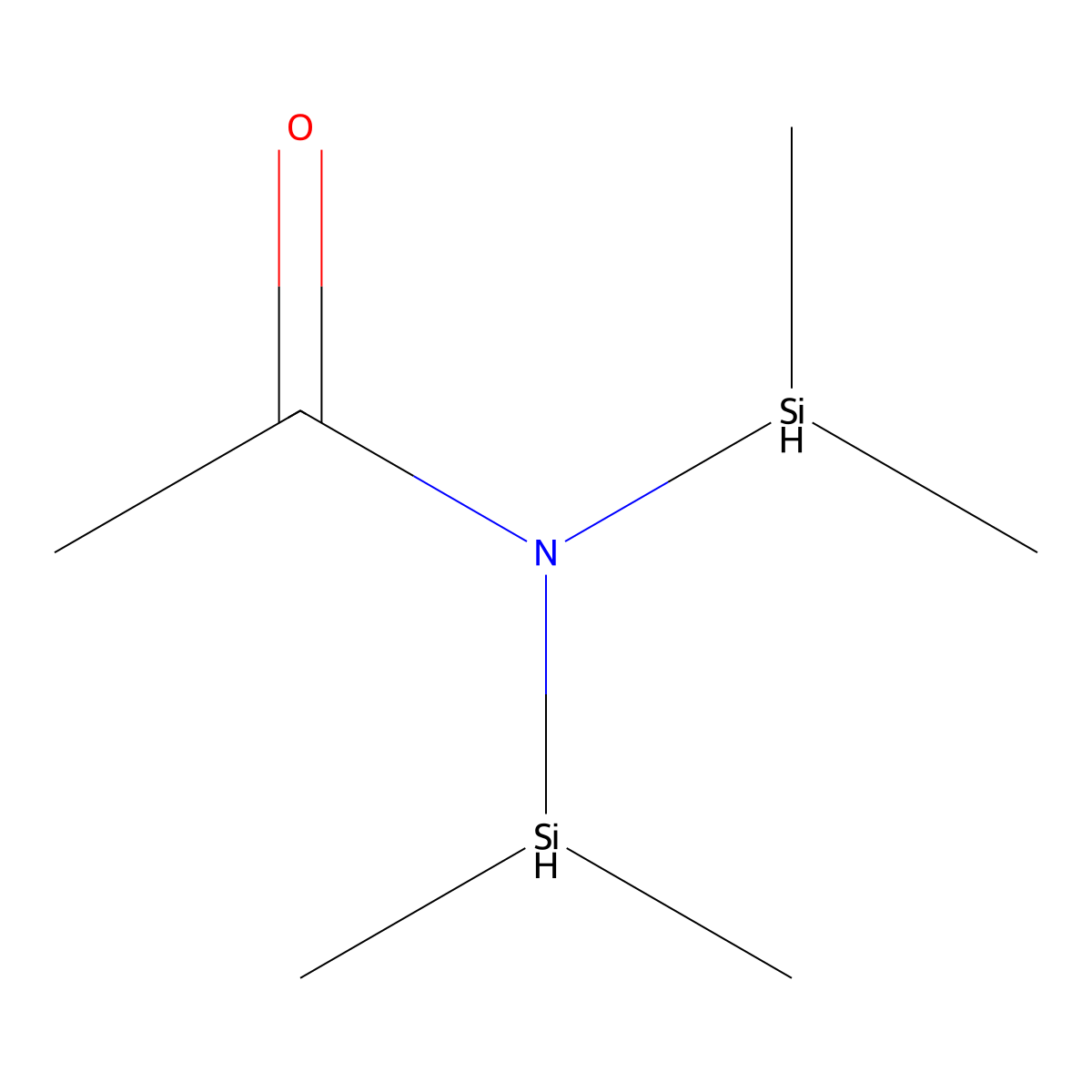 Acetamide, N,N-bis(dimethylsilyl)- molecular structure, CAS 21305-90-8