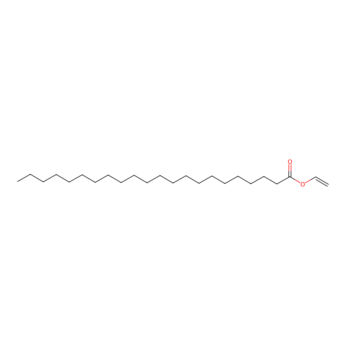 Vinyl docosanoate molecular structure, CAS 21306-13-8
