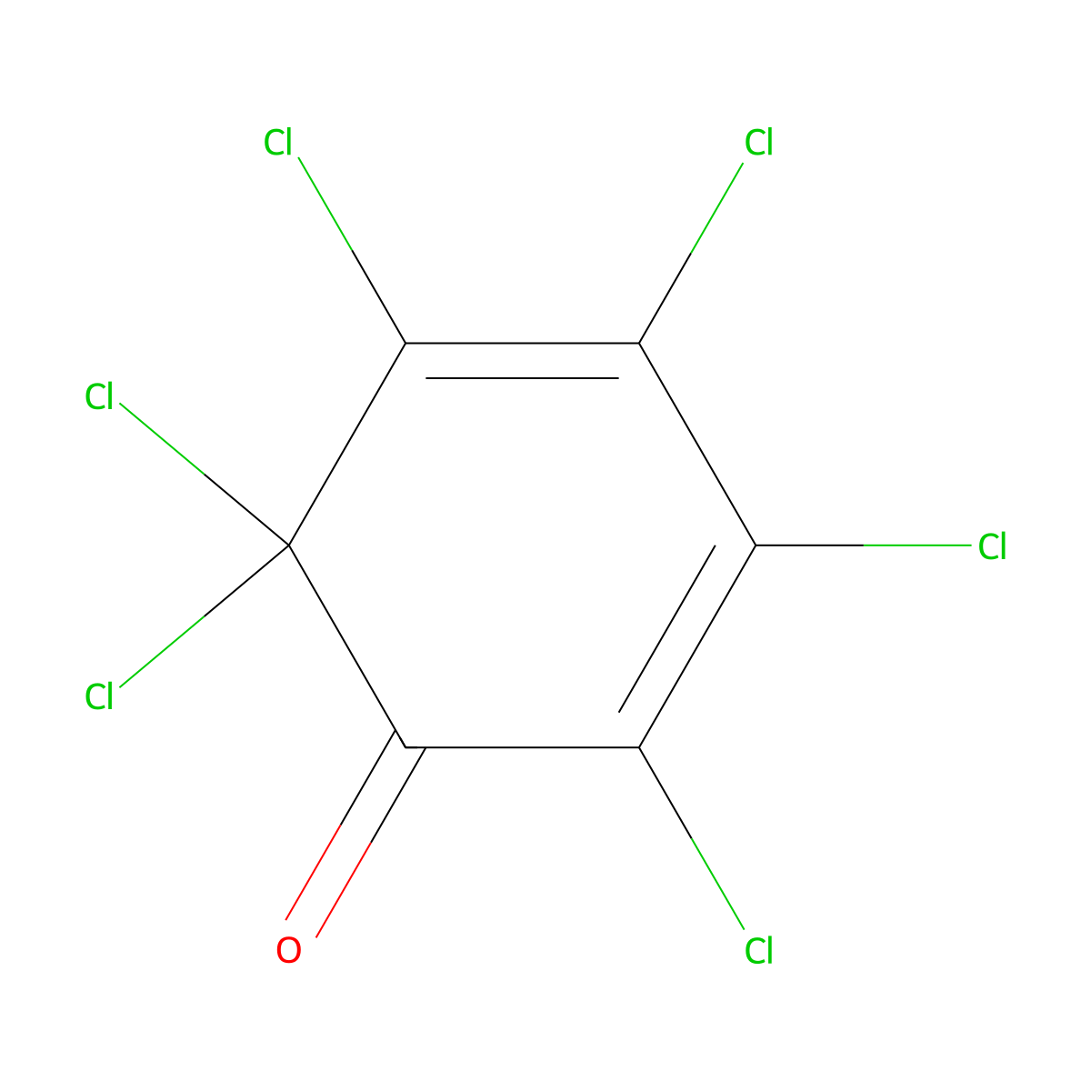 2,3,4,5,6,6-Hexachloro-2,4-cyclohexadienone molecular structure, CAS 21306-21-8