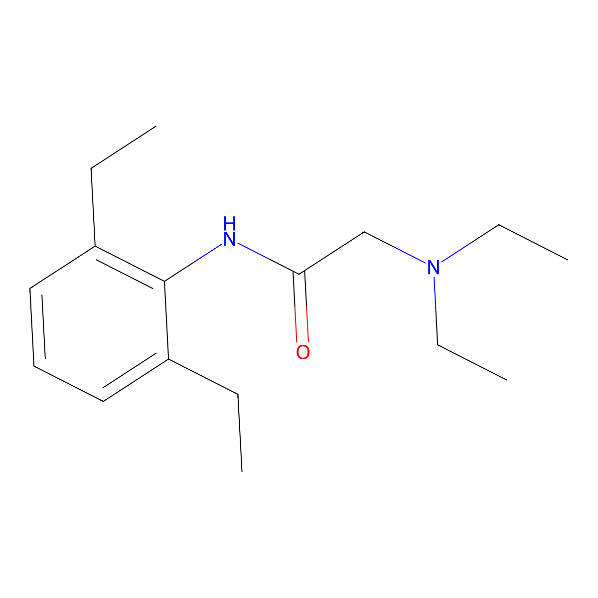 2-(diethylamino)-N-(2,6-diethylphenyl)acetamide molecular structure, CAS 21306-57-0