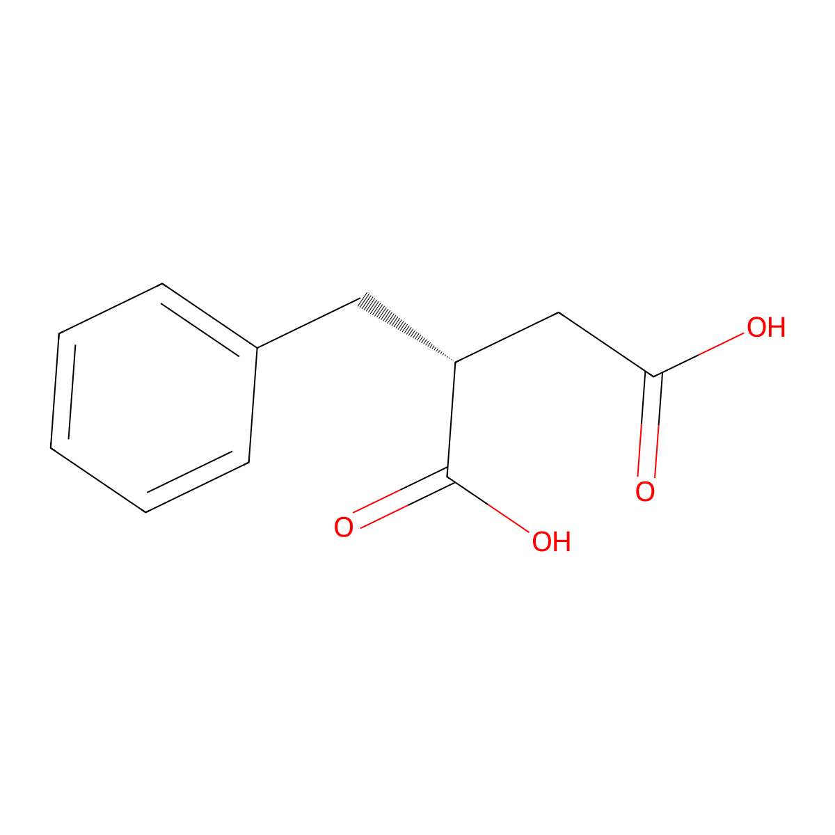 (R)-2-Benzylsuccinic acid molecular structure, CAS 21307-97-1