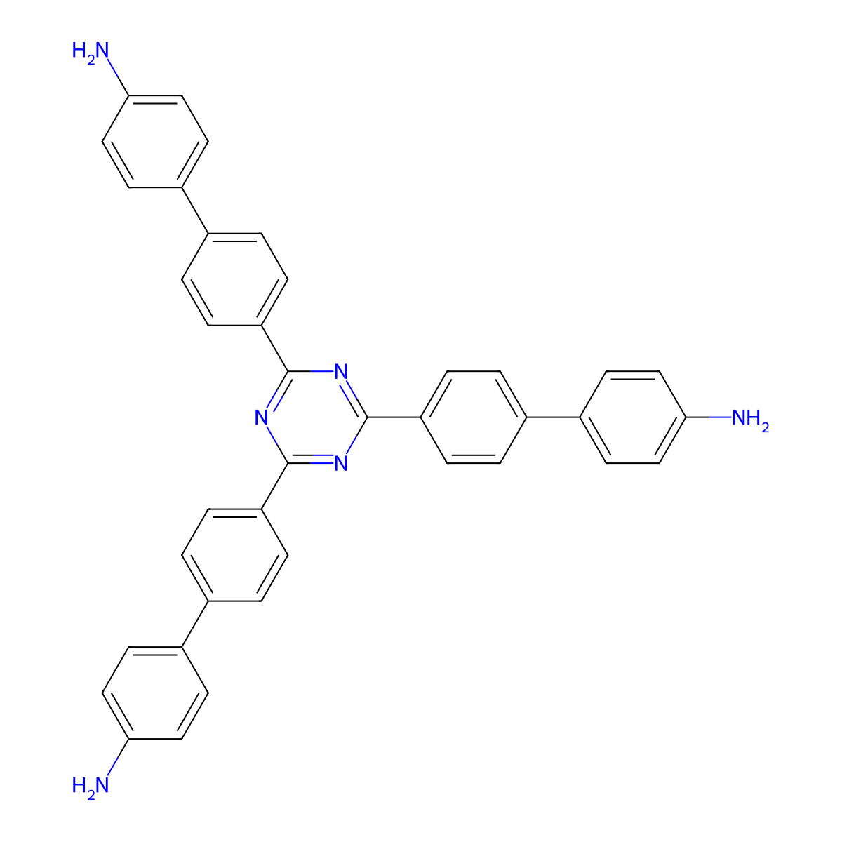 4',4''',4'''''-(1,3,5-Triazine-2,4,6-triyl)tris([1,1'-biphenyl]-4-amine) molecular structure, CAS 2130745-76-3