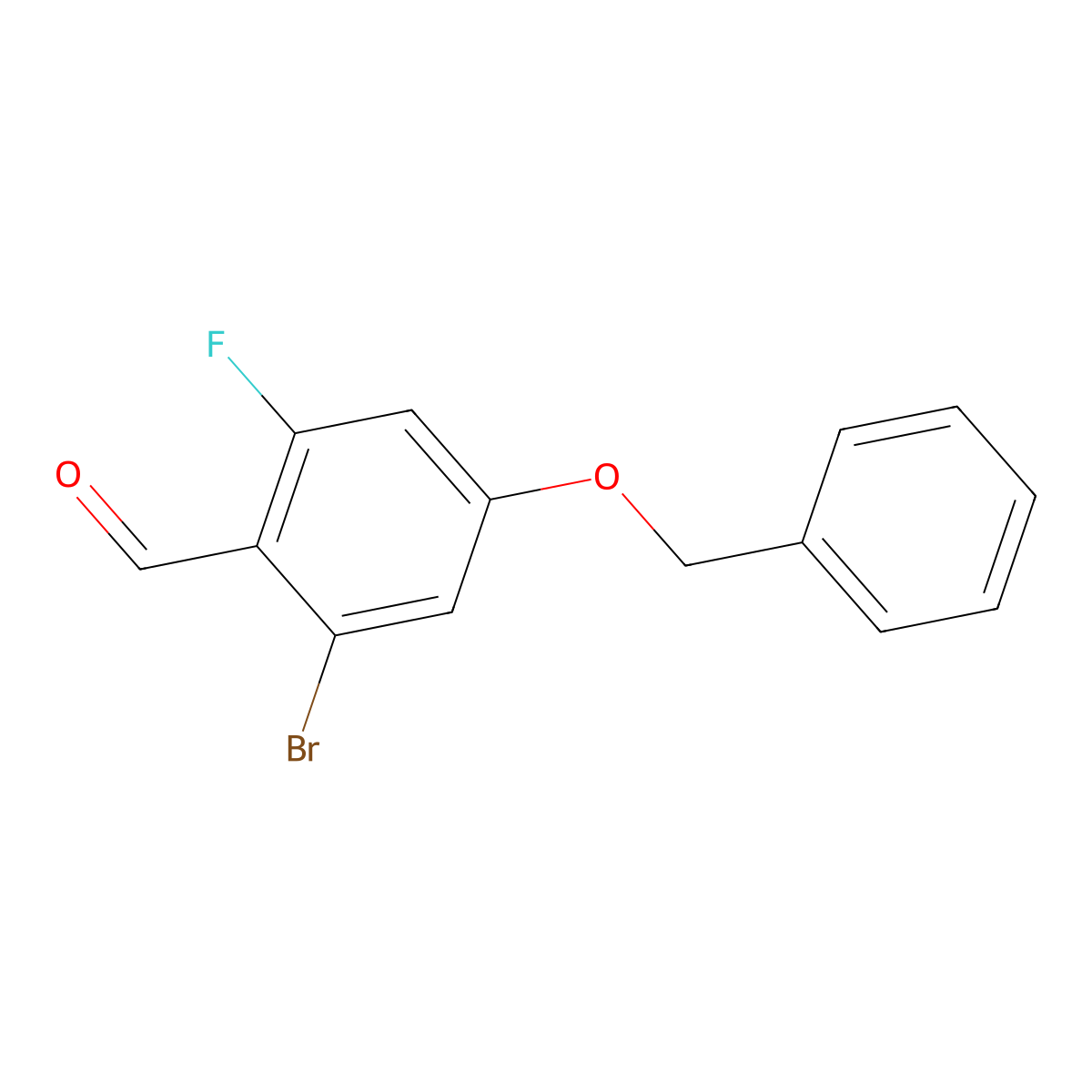 4-(BenZyloxy)-2-bromo-6-fluorobenZaldehyde molecular structure, CAS 2130751-79-8