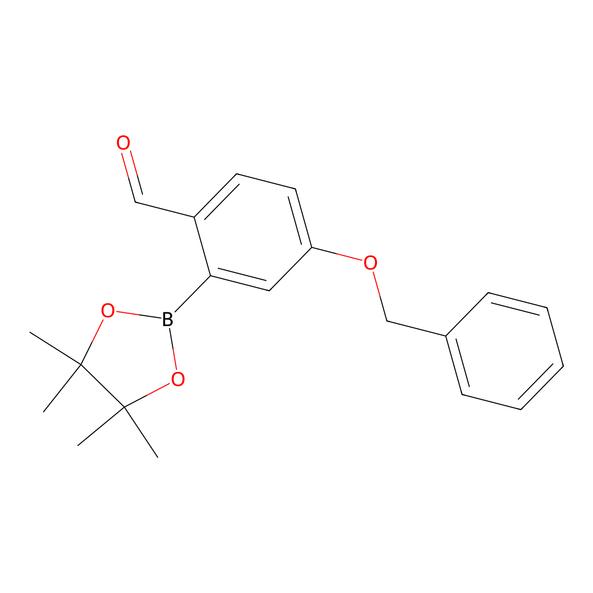 4-(Benzyloxy)-2-(4,4,5,5-tetramethyl-1,3,2-dioxaborolan-2-yl)benzaldehyde molecular structure, CAS 2130752-37-1