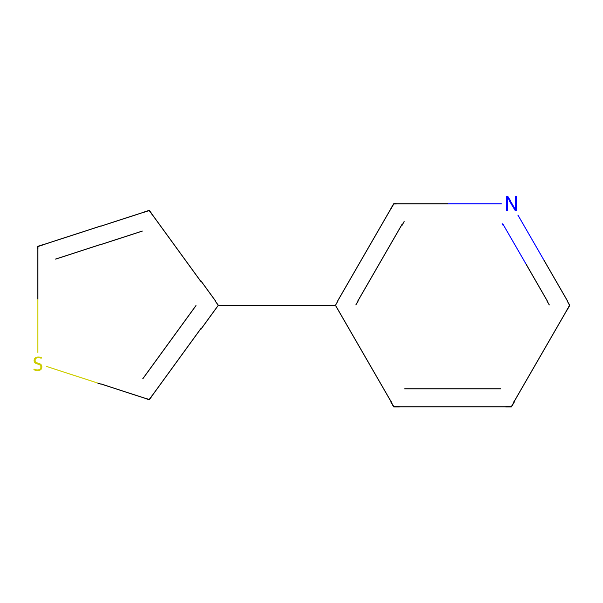 3-(3-Thienyl)pyridine molecular structure, CAS 21308-81-6