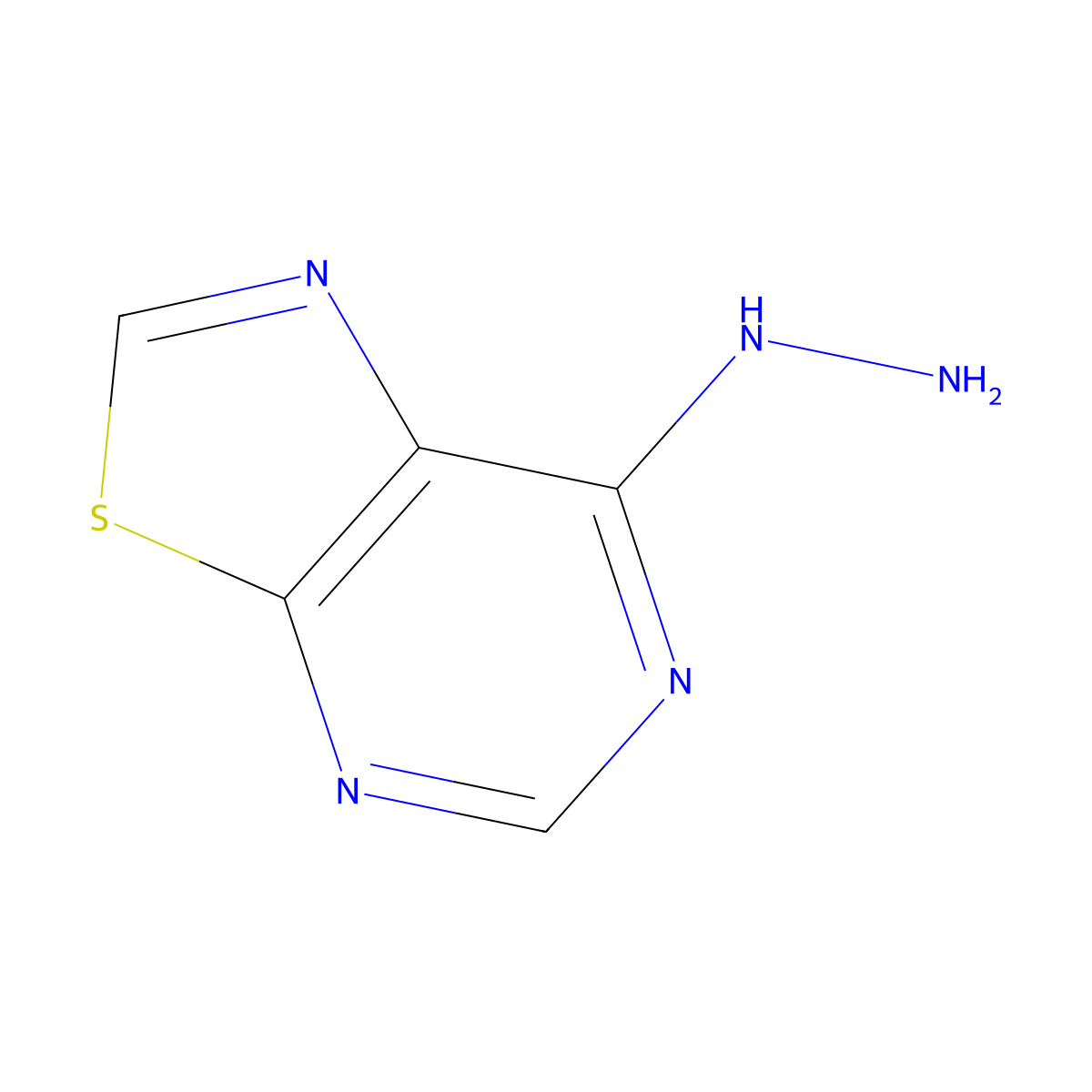 {[1,3]Thiazolo[5,4-d]pyrimidin-7-yl}hydrazine molecular structure, CAS 21308-93-0