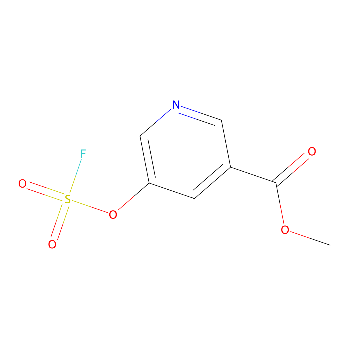 Methyl 5-[(fluorosulfonyl)oxy]pyridine-3-carboxylate molecular structure, CAS 2130839-90-4
