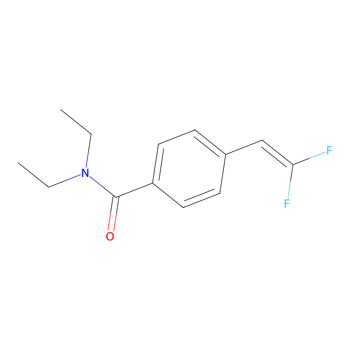 4-(2,2-difluoroethenyl)-N,N-diethylbenzamide molecular structure, CAS 2130860-34-1