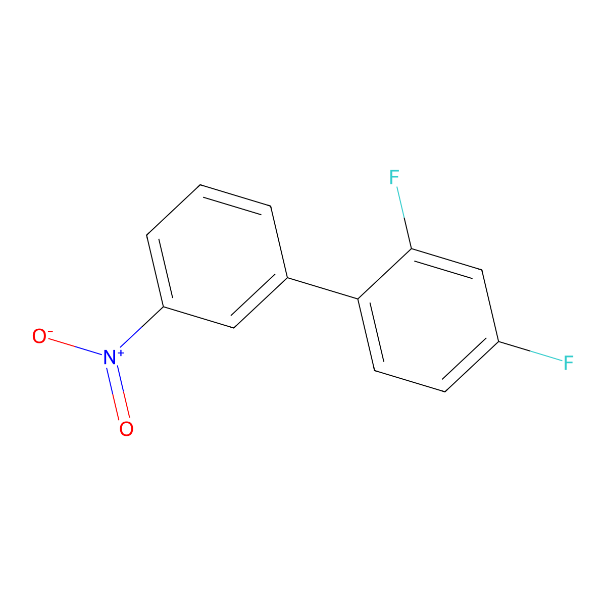 2,4-Difluoro-3'-nitro-1,1'-biphenyl molecular structure, CAS 2130879-80-8