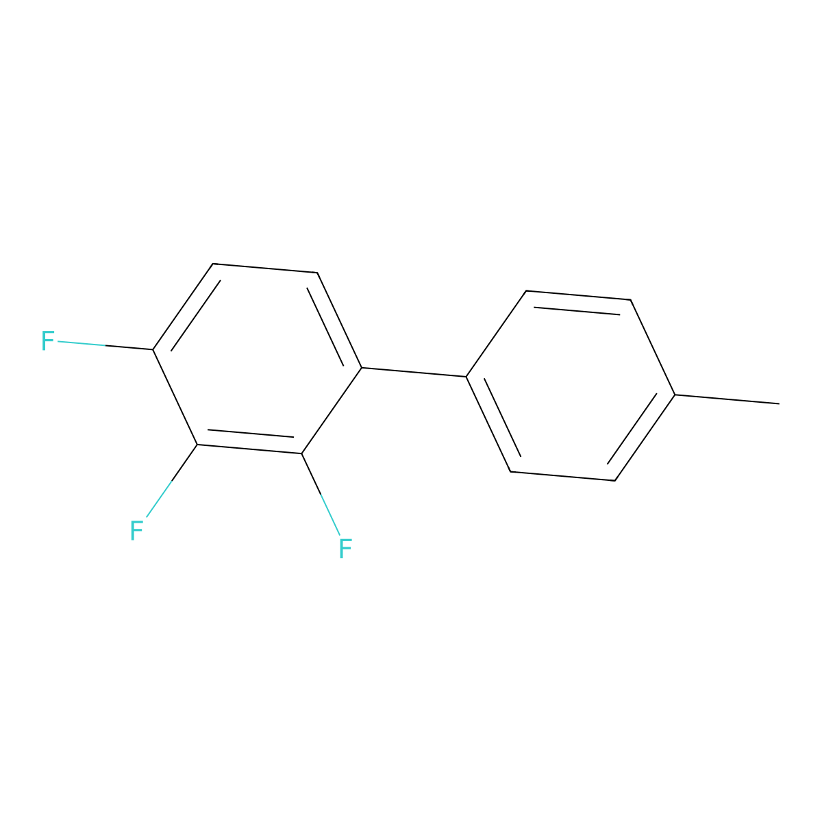2,3,4-Trifluoro-4'-methyl-1,1'-biphenyl molecular structure, CAS 2130950-12-6
