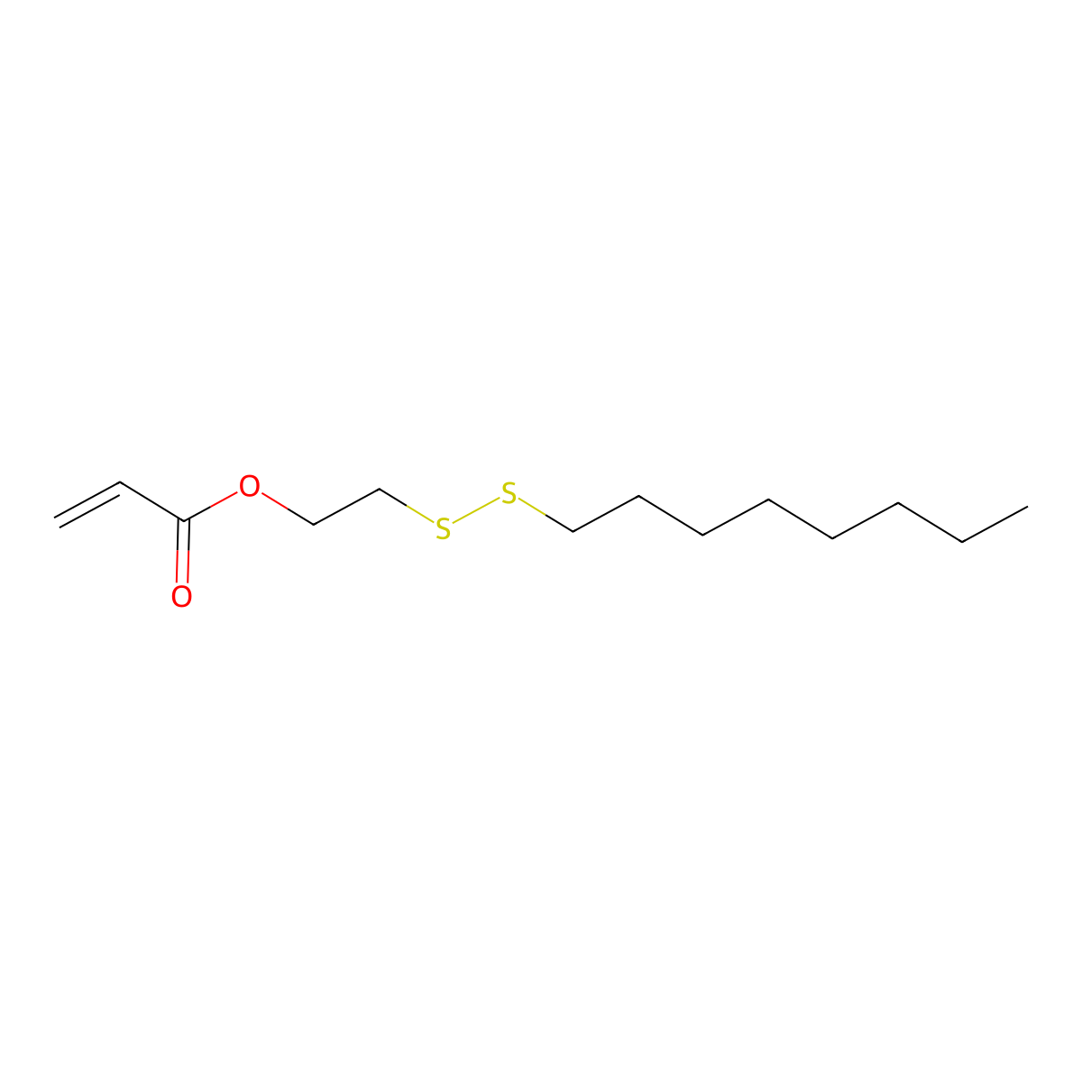 2-(Octyldisulfanyl)ethyl acrylate molecular structure, CAS 2130960-87-9