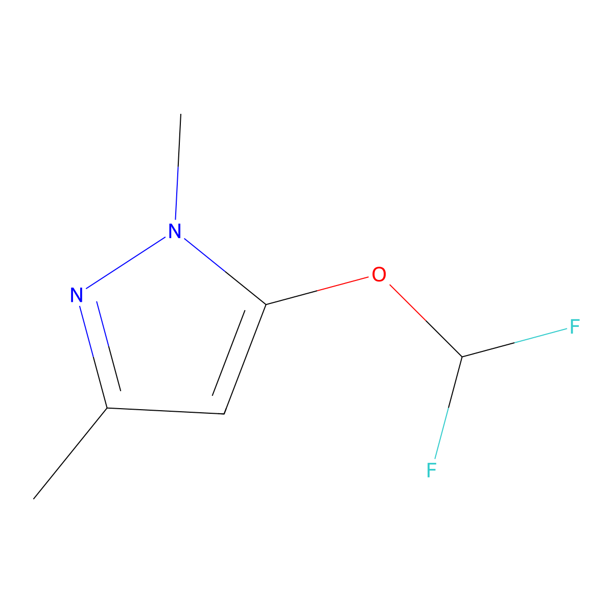 5-(Difluoromethoxy)-1,3-dimethyl-1H-pyrazole molecular structure, CAS 2130991-44-3