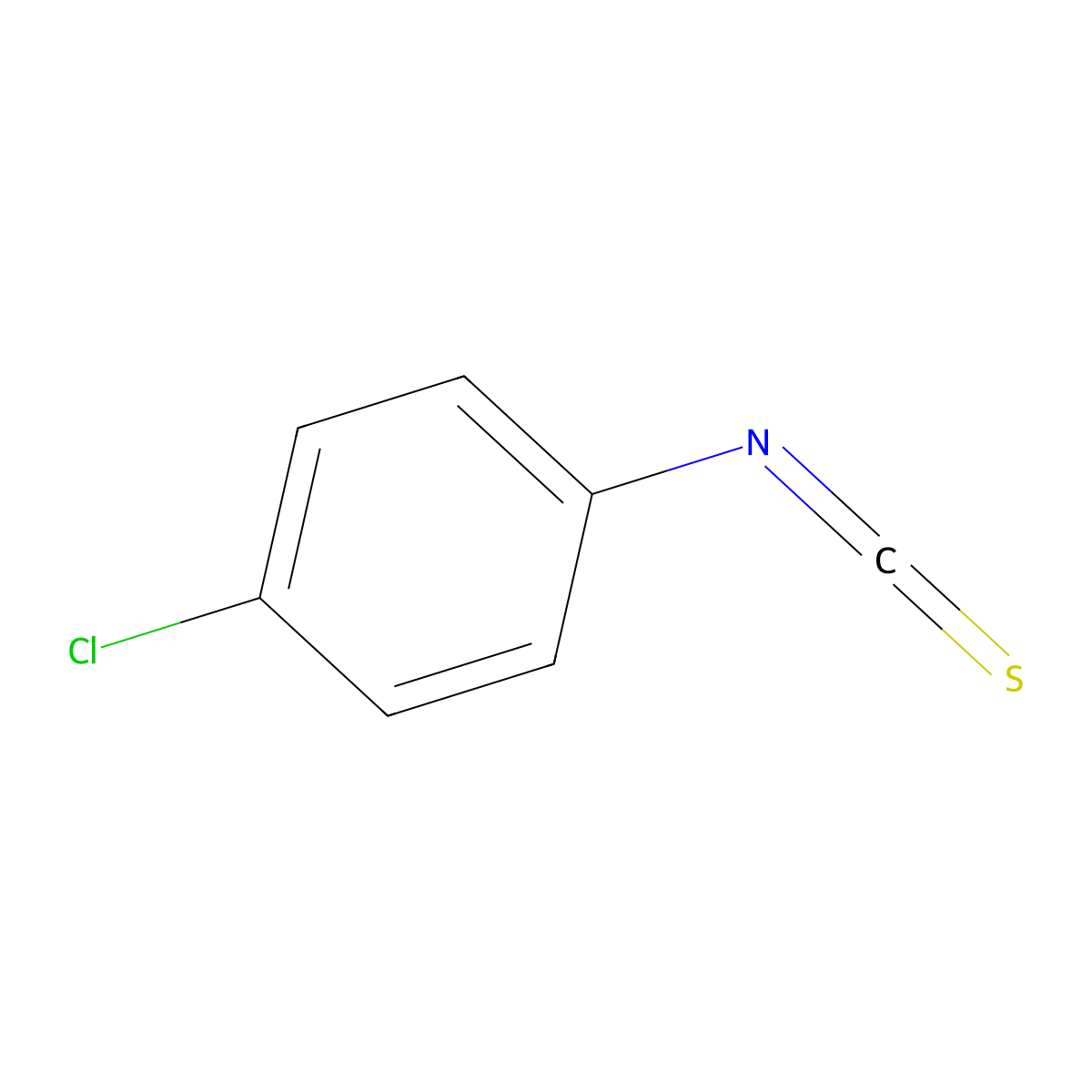 4-Chlorophenyl isothiocyanate molecular structure, CAS 2131-55-7