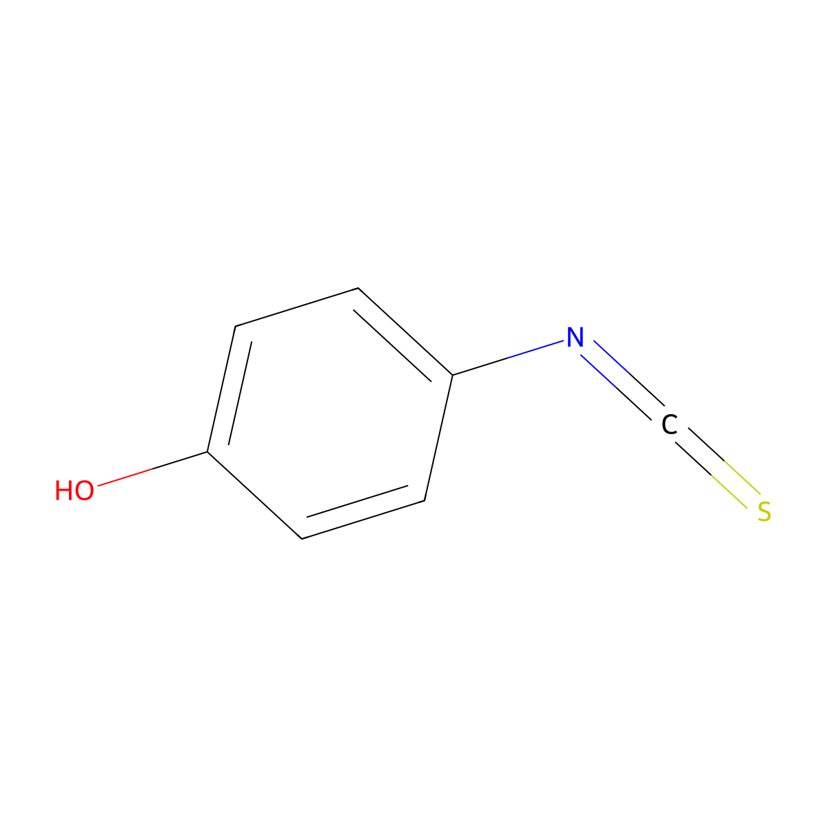 Phenol, 4-isothiocyanato- molecular structure, CAS 2131-60-4