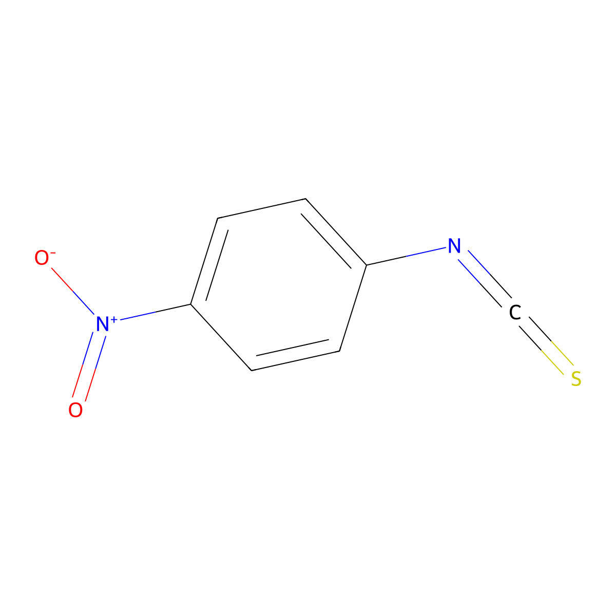 Benzene, 1-isothiocyanato-4-nitro- molecular structure, CAS 2131-61-5