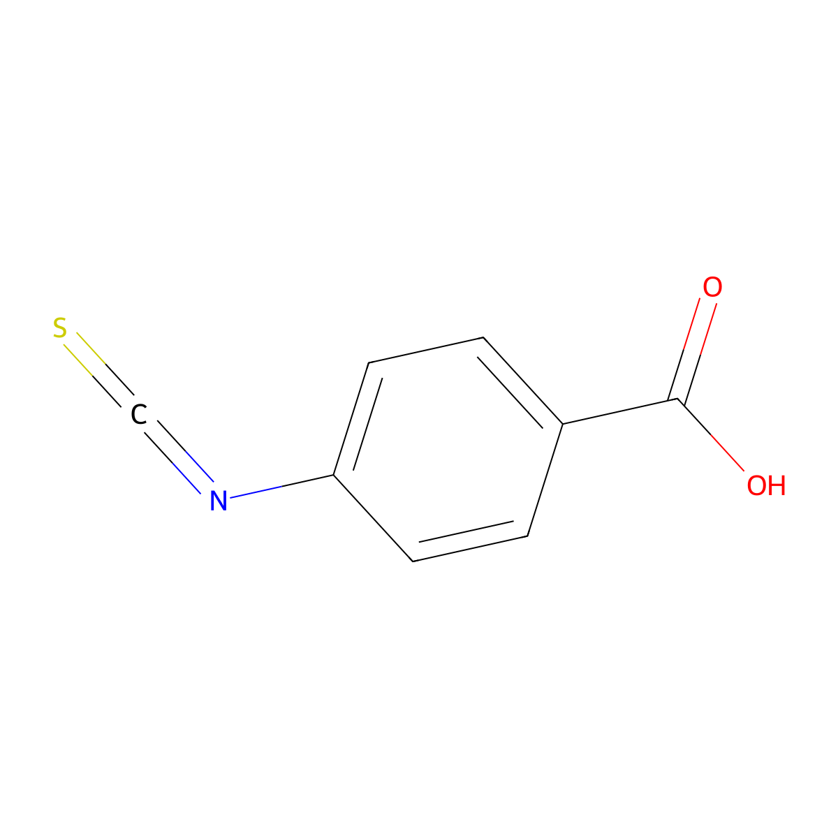 4-Isothiocyanatobenzoic acid molecular structure, CAS 2131-62-6