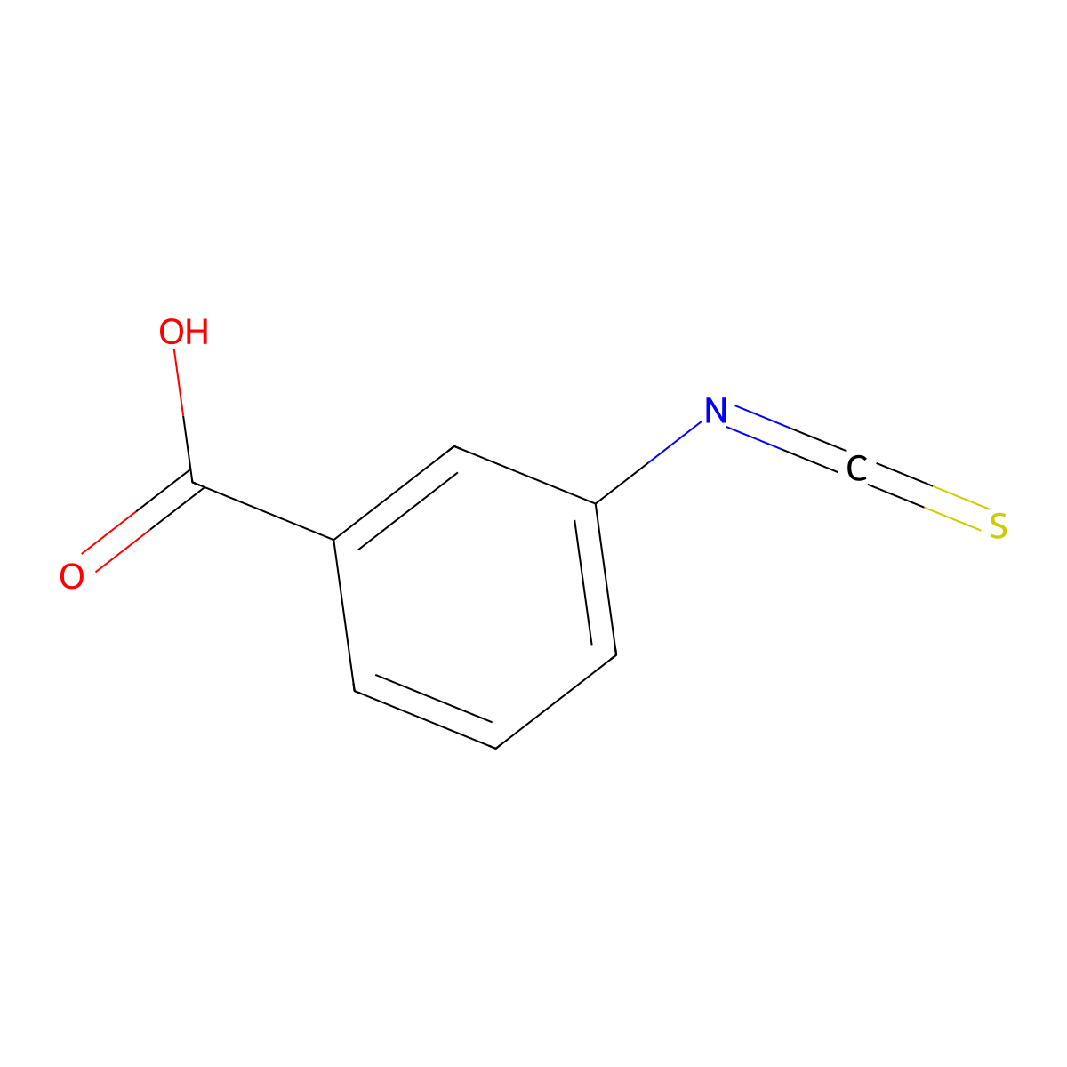Benzoic acid, 3-isothiocyanato- molecular structure, CAS 2131-63-7